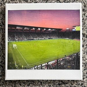 Custom Designed Canvas Print of Audi Soccer Stadium at Sunset in DC